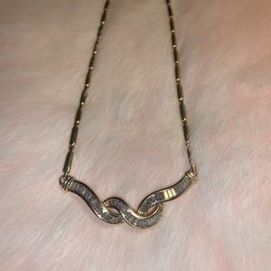 Gold Vintage Diamond Badger Necklace